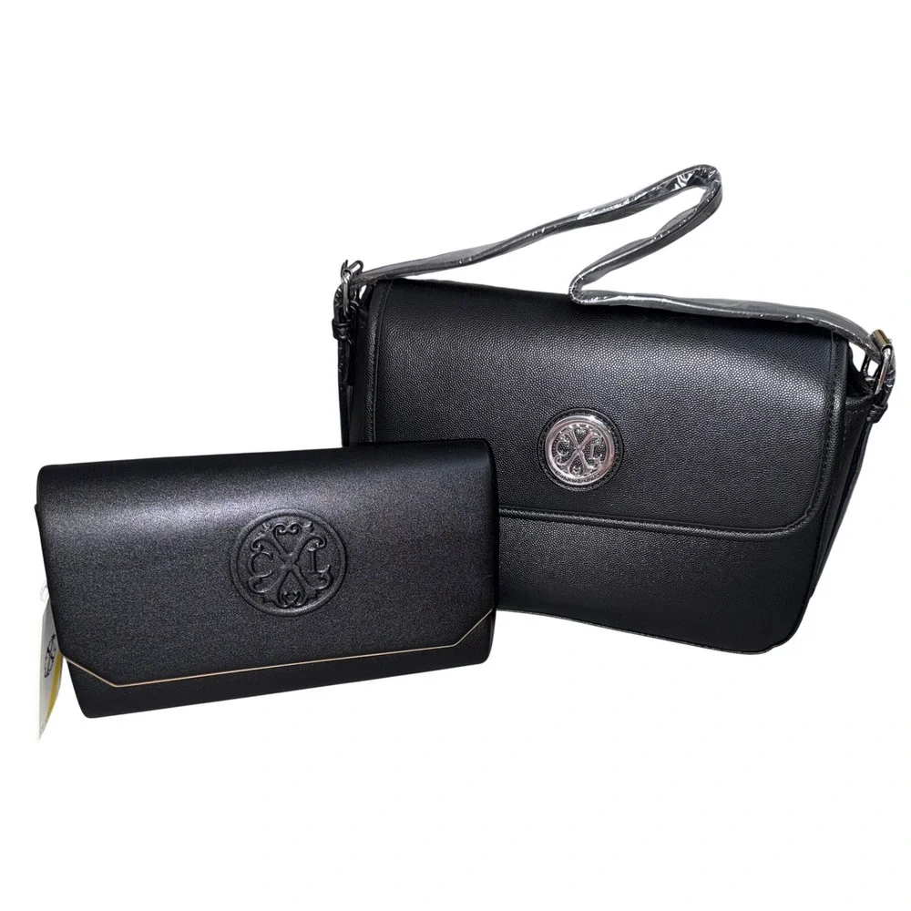 Lot of 2 CXL by Christian Lacroix black crossbody bags Madison and Karen NWT